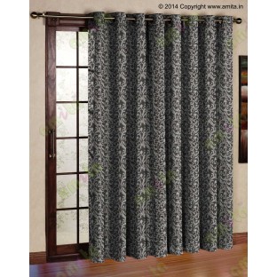 Black Beautiful Motif Design Poly Main Curtain Designs